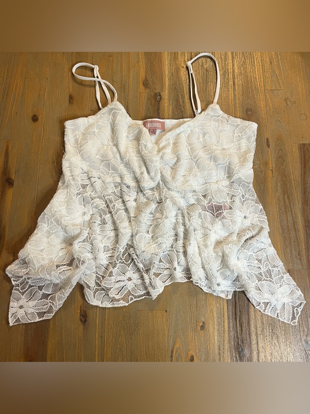 Y2K sheer lace crop top